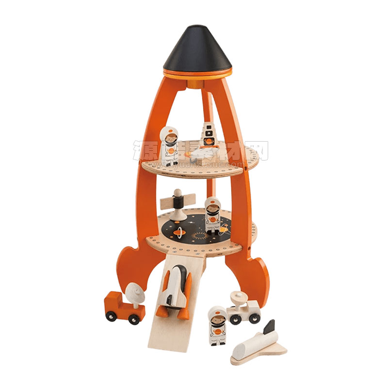 C4D模型-火箭套装玩具模型儿童玩具模型下载