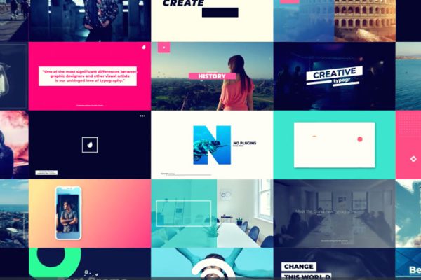 FCPX插件-50种时尚图片文字标题排版动画预设 Typography Pack