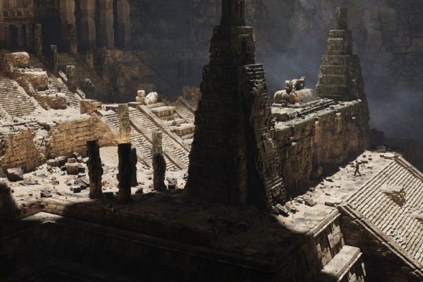 100多个失落之城寺庙废墟人物角色等3D模型资产包