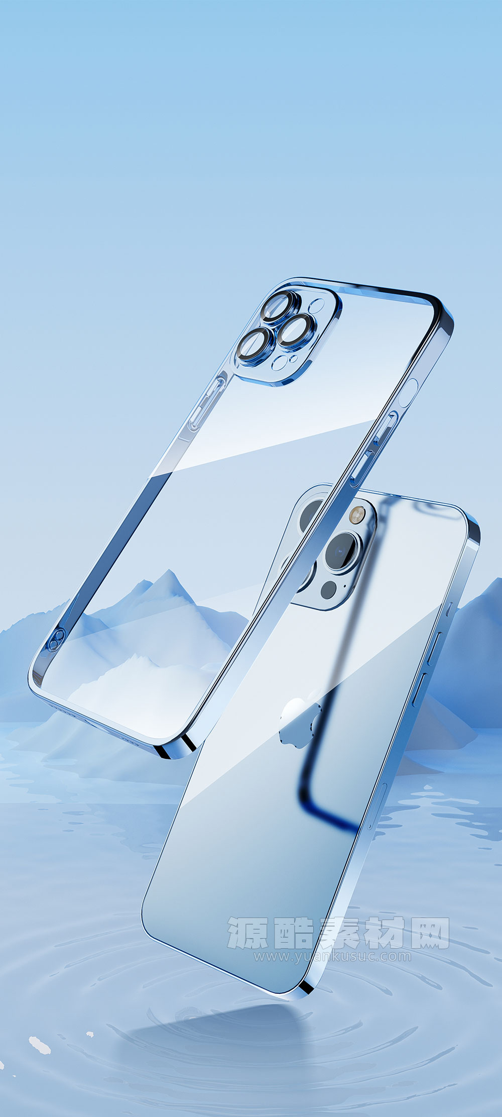 C4D工程-iPhone13 Pro透明硅胶手机壳渲染工程苹果手机壳模型