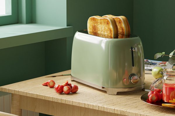 C4D工程-面包机场景渲染工程面包机模型