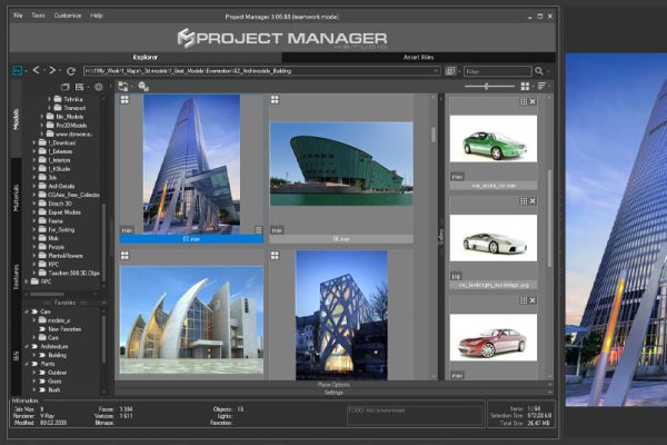 3DS MAX插件-材质纹理项目预览管理插件 Project Manager v3.23.12