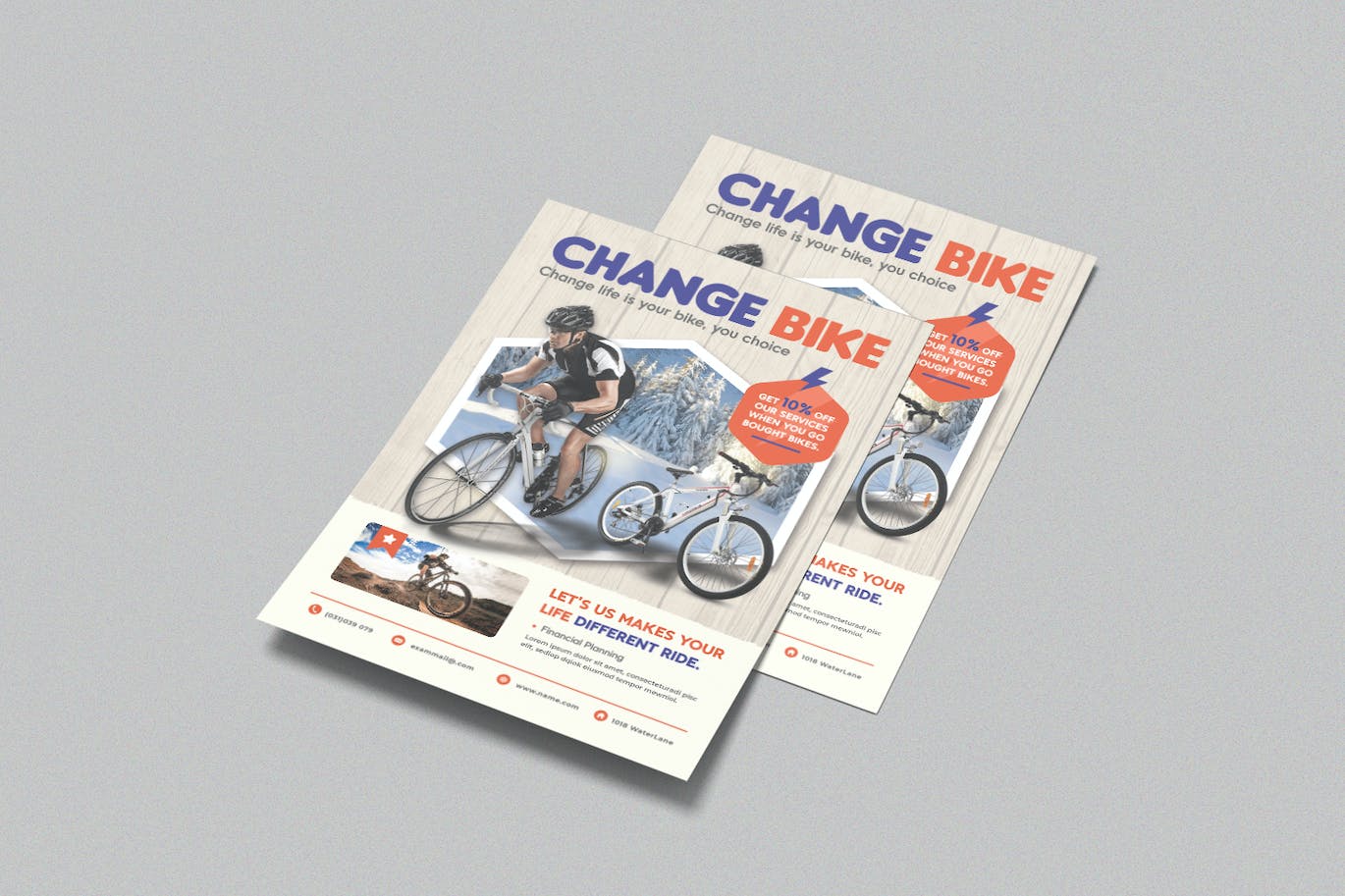 自行车销售海报PSD素材 Bicycle Sales Flyer Templates