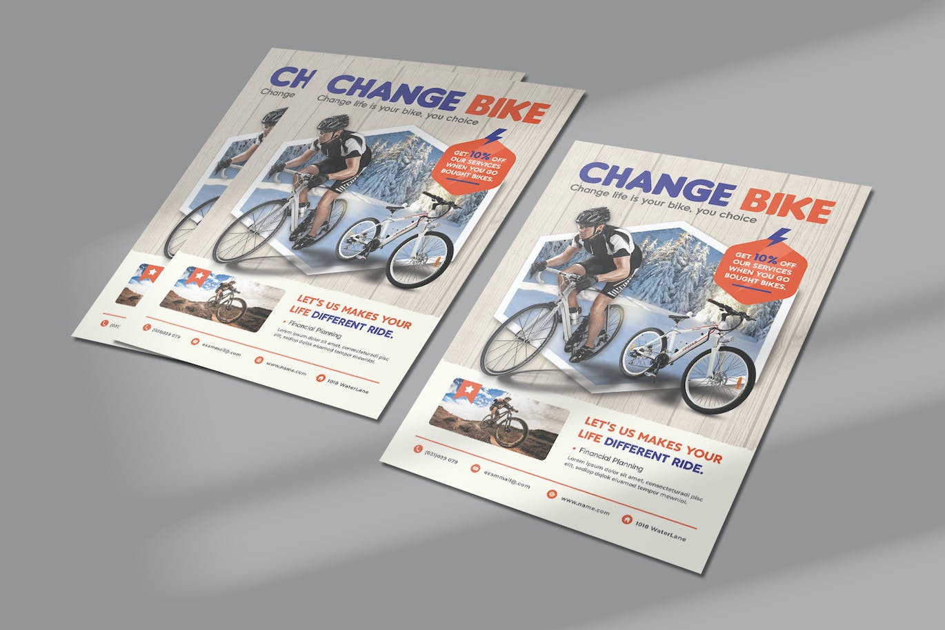自行车销售海报PSD素材 Bicycle Sales Flyer Templates