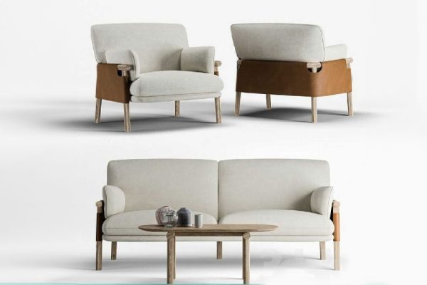 C4D沙发模型椅子模茶几模型下载