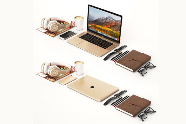 C4D模型-耳机模型笔记本电脑模型手表手机模型下载