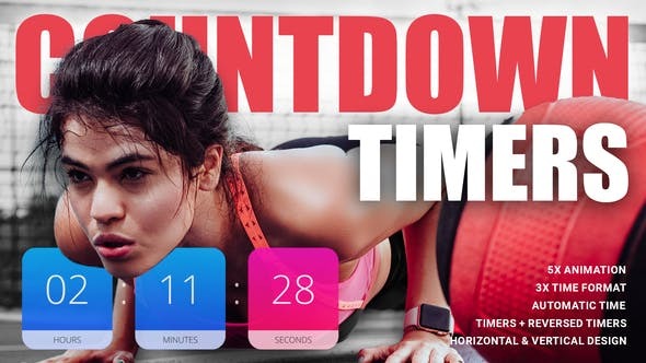 达芬奇模板-智能倒计时器数字动画预设 Smart Countdown Timer