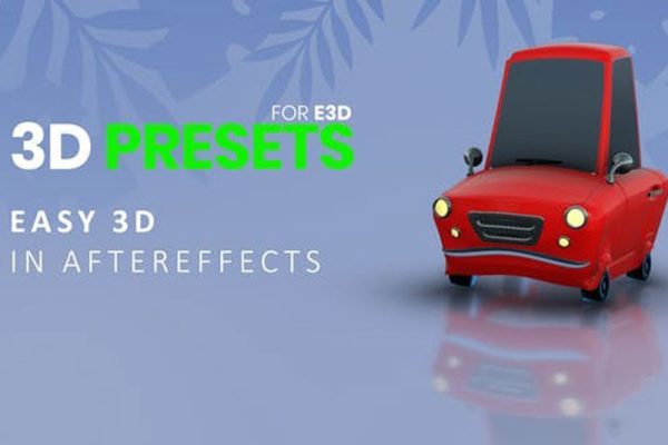 AE模板-80种E3D三维模型弹跳旋转飞行动画预设 3D Motion Presets