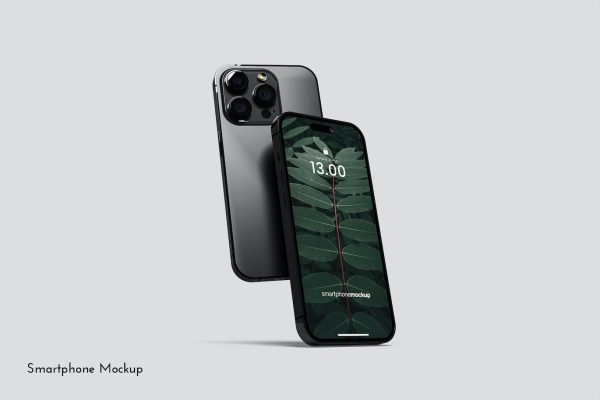 苹果iPhone 14 Pro手机样机PSD素材 Smartphone Mockup