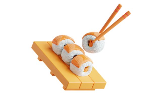 C4D模型-三文鱼寿司模型卡通食物模型下载