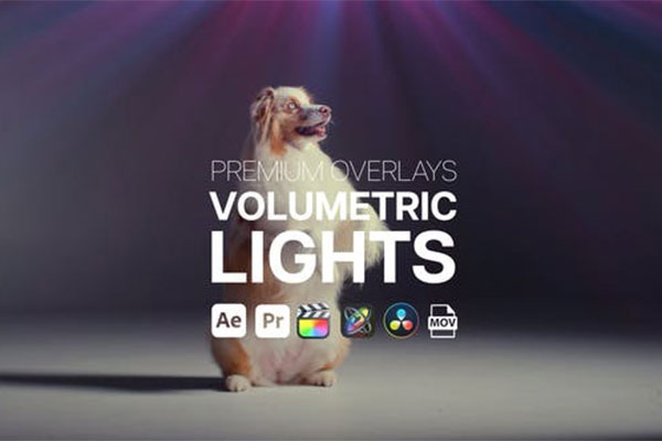 AE/PR模板-叠加丁达尔光效素材 Premium Overlays Volumentric Lights