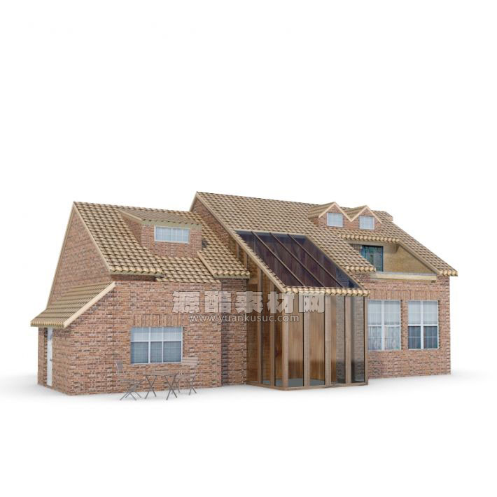 C4D模型-别墅模型房子模型下载