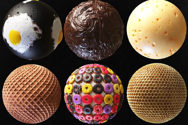 11个4K食物纹理贴图奶酪贴图巧克力酱贴图等