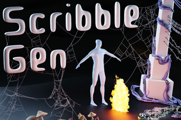 Blender预设-铁丝网电缆蜘蛛网绘制建模工具 Scribble Gen v0.21+使用教程