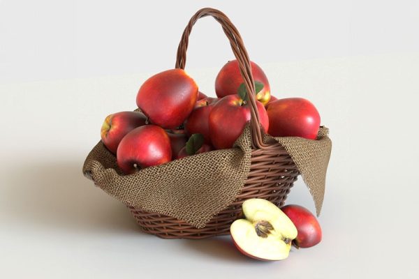 C4D果篮模型苹果模型水果模型下载