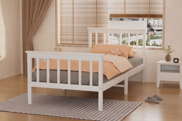 C4D室内卧室木床场景渲染工程单人床模型卧室场景模型