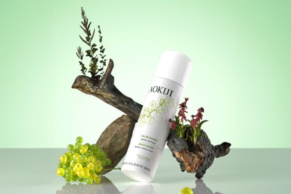 C4D葡萄喷雾护肤品产品场景渲染工程护肤品模型树干模型