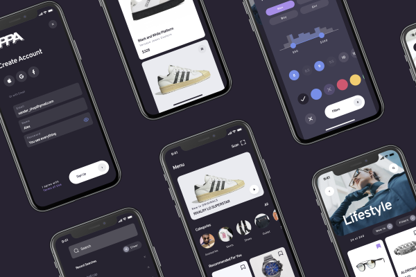 时尚产品电子商务App应用程序 UI 套件