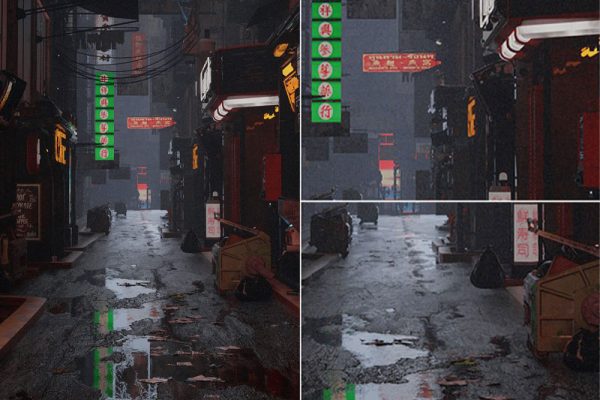 C4D工程-赛博朋克场景渲染工程赛博朋克街道模型