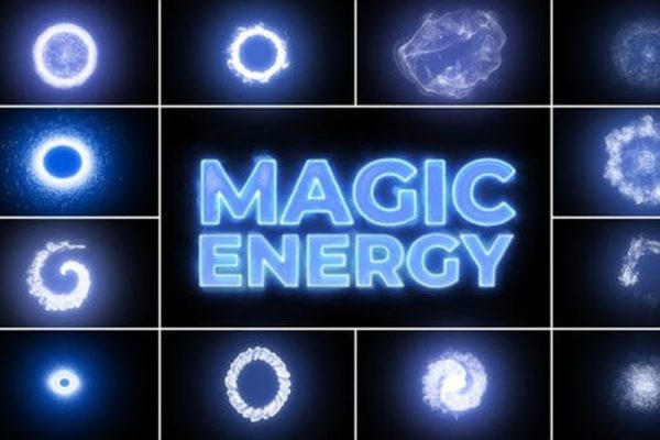 AE模板-12个魔法能量发光粒子特效素材 Magic Energy