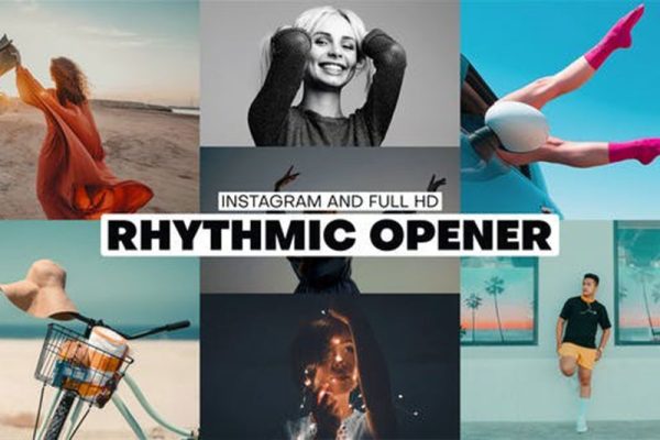 AE模板-时尚节奏感图文展示开场动画 Rhythmic Opener