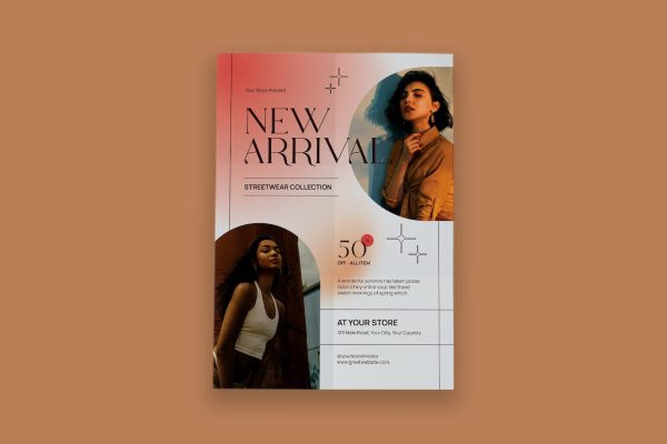 现代时尚销售传单设计模板 Modern Fashion Sale Flyer