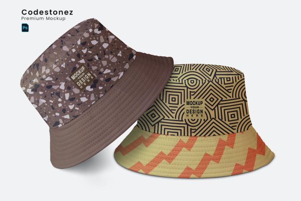 渔夫帽设计样机模板 Bucket Hat Mockups