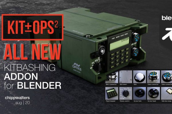 Blender插件-硬面模型预设 Kit Ops 2 Pro: Asset / Kitbashing Addon v2.25.13