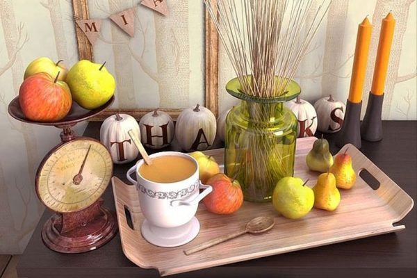 C4D模型-苹果模型梨子模型秤模型下载