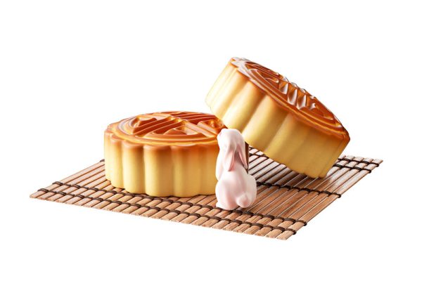 C4D模型-中秋月饼模型兔子摆件模型下载