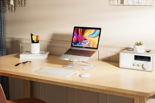 C4D工程-电脑支架场景渲染工程电脑支架模型书桌模型