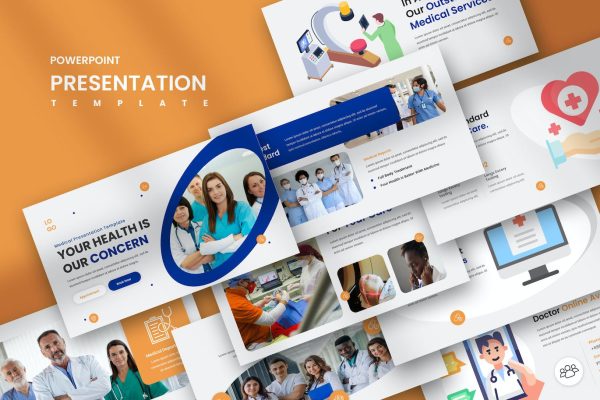 医生、医疗、诊所医院适用的PPT演示文稿模板 Doctors Medical PowerPoint Presentation Template