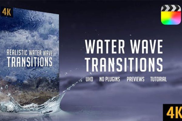 FCPX插件-10种海浪波浪水花过渡转场预设 Water Wave Transitions