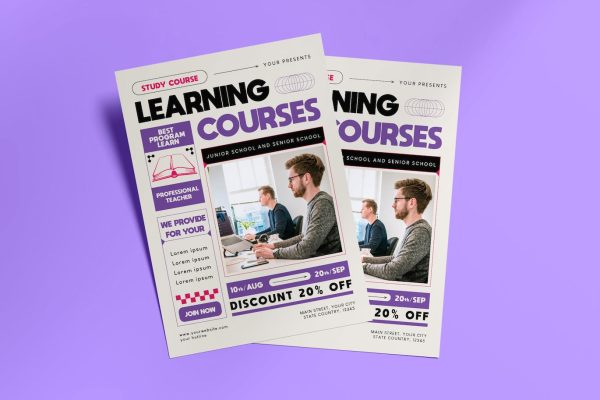 学习课程/培训课程传单素材 Learning Courses Flyer