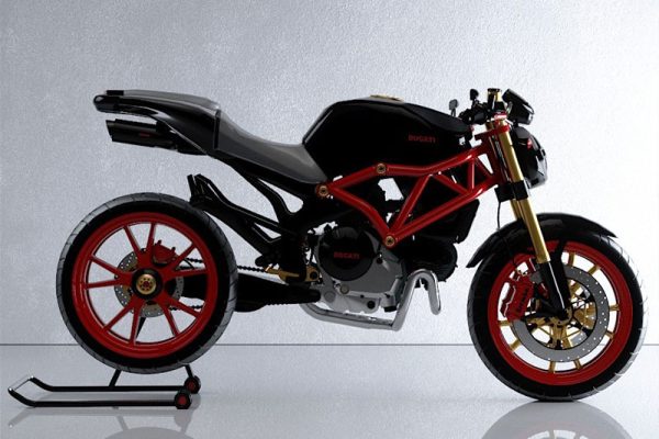 C4D模型-摩托车模型交通工具模型下载