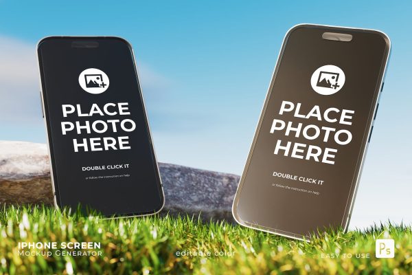 iPhone 屏幕预览样机素材 iPhone Screen Mockup