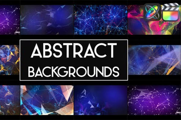 FCPX插件-9种抽象科技感点线粒子线条连接背景动画 Abstract Backgrounds