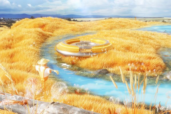 C4D工程-秋季秋天金秋场景电商展台工程秋季场景模型