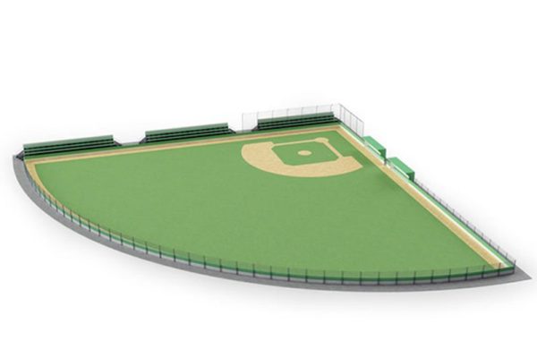 棒球场地模型棒球公园C4D模型免费下载