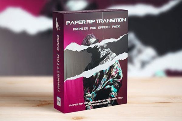 PR模板-12种纸张撕裂拼贴转场过渡效果 Paper Rip Transitions