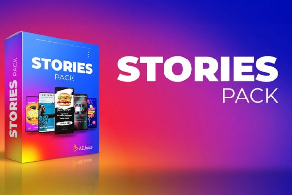 AE/PR模板-社交媒体竖屏封面图文海报排版宣传动画 AEJuice Instagram Stories