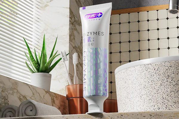 C4D工程-舒克牙膏产品场景渲染工程卫生间场景模型