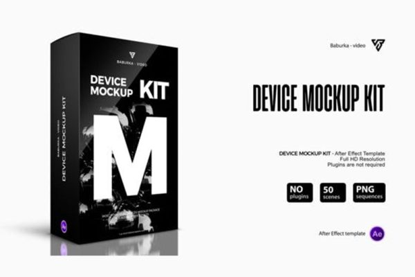 AE模板-手机平板设备展示网页APP界面动画 Device Mockup Kit