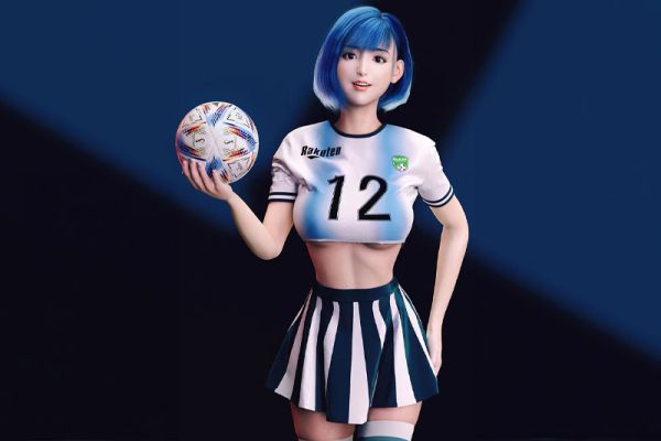 C4D工程-足球少女渲染工程少女模型人物C4D模型下载