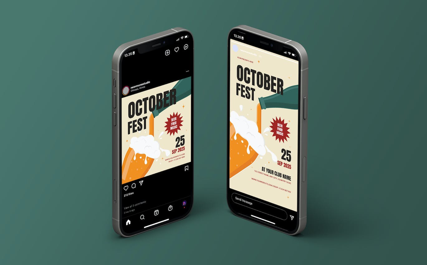 慕尼黑啤酒节活动传单模板 October Fest Event Flyer