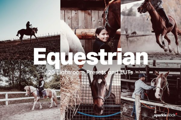 20个马术运动/体育摄影后期修图LR预设和LUTS 20 Equestrian Lightroom Presets and LUTs
