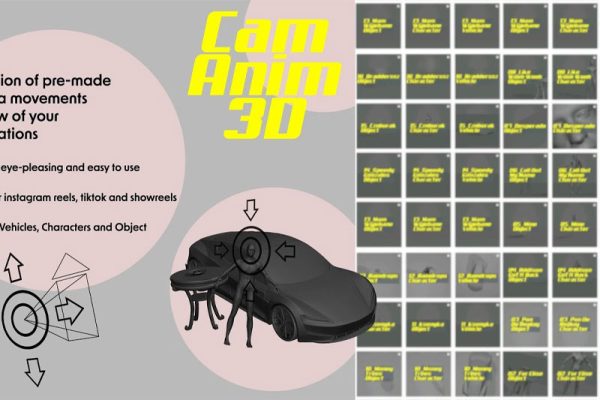 Blender插件-100种摄像机镜头运动预设 Cam Anim 3D