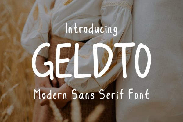 现代无衬线英文字体 Geldto Font