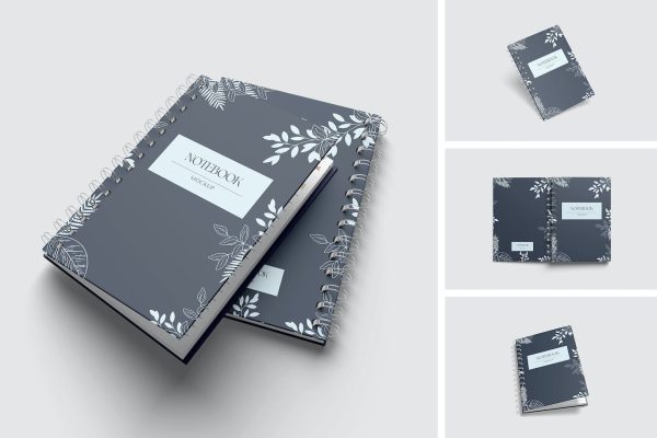活页笔记本封面封底设计预览样机素材 Notebook mockup