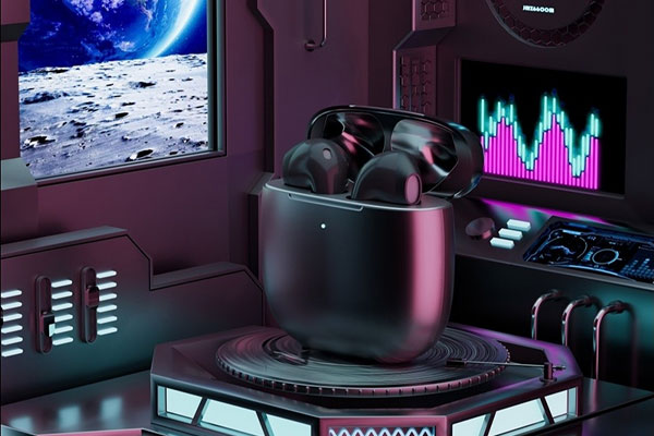 C4D工程-蓝牙耳机渲染工程产品场景工程蓝牙耳机C4D模型下载